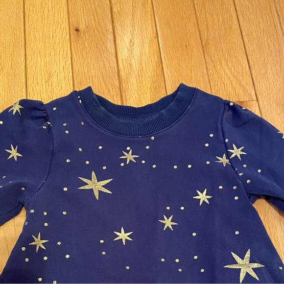 HANNA A Navy and Gold Sweatshirt Dress - Picture 4 of 4